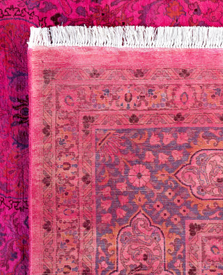 Overdyed Hand-Knotted Wool Modern-Contemporary Pink Area Rug 8' 1" x 10' 3"