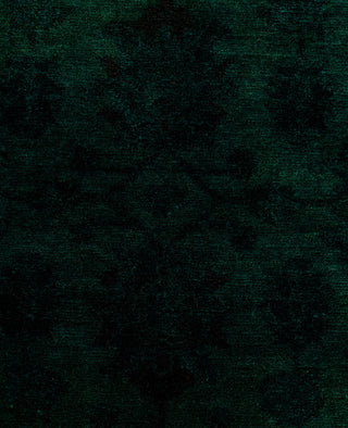 Contemporary Overdyed Wool Hand Knotted Green Area Rug 6' 1" x 8' 10"