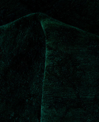 Contemporary Overdyed Wool Hand Knotted Green Area Rug 6' 1" x 8' 10"