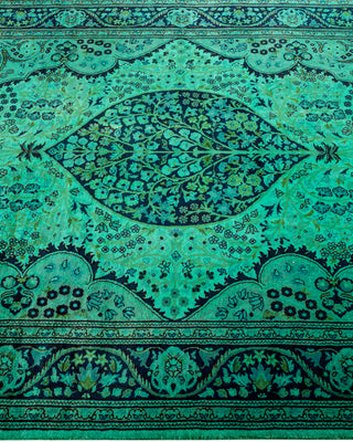 Contemporary Hand-Knotted Overdyed Black Area Rug 4' 2" x 6' 4"