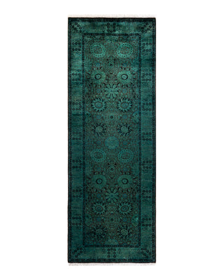 Modern Fine Vibrance Green Runner 3' 3" x 8' 10"