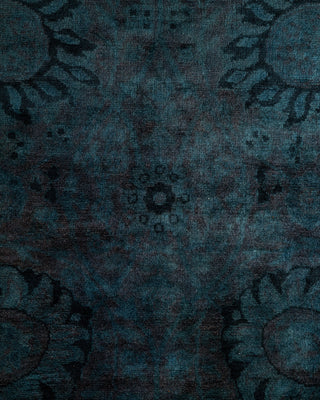 Modern Overdyed Hand Knotted Wool Gray Runner 3' 2" x 8' 10"