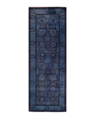 Contemporary Fine Vibrance Brown Wool Area Rug 3' 2" x 8' 7"
