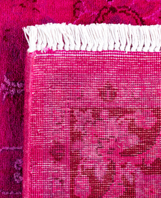 Overdyed Hand-Knotted Wool Modern-Contemporary Pink Runner 2' 7" x 7' 2"