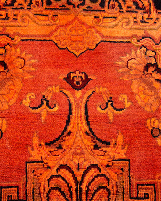 Contemporary Hand Knotted Overdyed Orange Area Rug 2' 7" x 4' 5"