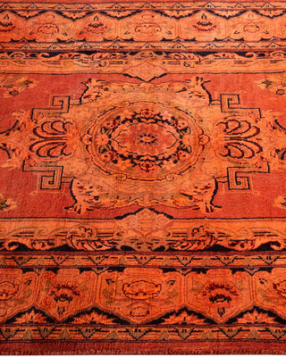 Contemporary Hand Knotted Overdyed Orange Area Rug 2' 7" x 4' 5"
