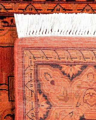 Contemporary Hand Knotted Overdyed Orange Area Rug 2' 7" x 4' 5"