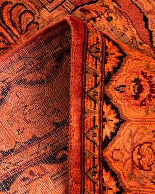 Contemporary Hand Knotted Overdyed Orange Area Rug 2' 7" x 4' 5"