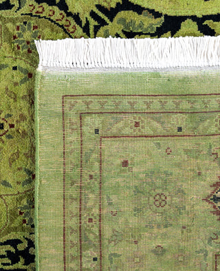 Overdyed Hand-Knotted Wool Modern-Contemporary Green Area Rug 6' 1" x 8' 10"