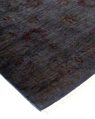 Modern Overdyed Hand Knotted Wool Gray Area Rug 3' 1" x 5' 1"