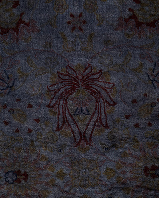 Contemporary Hand-Knotted Overdyed Gray Area Rug 3' 1" x 5' 1"