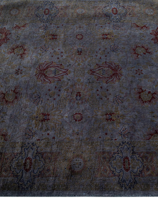 Contemporary Hand-Knotted Overdyed Gray Area Rug 3' 1" x 5' 1"