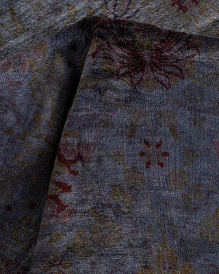 Contemporary Hand-Knotted Overdyed Gray Area Rug 3' 1" x 5' 1"