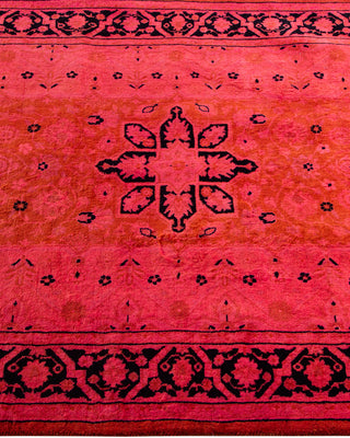 Contemporary Hand-Knotted Overdyed Pink Area Rug 3' 2" x 5' 3"
