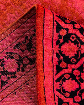 Contemporary Hand-Knotted Overdyed Pink Area Rug 3' 2" x 5' 3"
