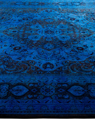 Contemporary Hand Knotted  Blue Area Rug 8' 2" x 10' 1"