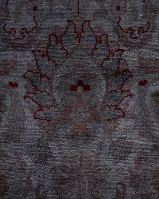 Modern Overdyed Hand Knotted Wool Gray Area Rug 8' 2" x 9' 10"
