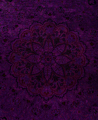 Fine Vibrance, One-of-a-Kind Hand-Knotted Area Rug  - Purple, 7' 10" x 8' 1"