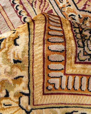 Traditional Hand Knotted Yellow Area Rug 9' 1" x 12' 3"