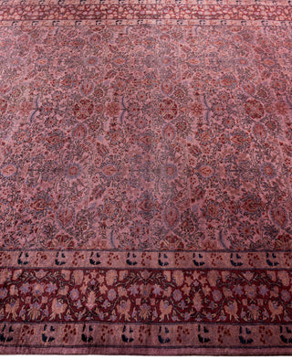 Overdyed One-of-a-Kind Wool Purple Area Rug 6' 1" x 9' 0"