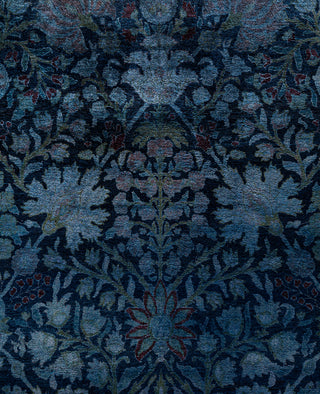Overdyed Hand-Knotted Wool Modern-Contemporary Purple Area Rug 9' 1" x 12' 6"