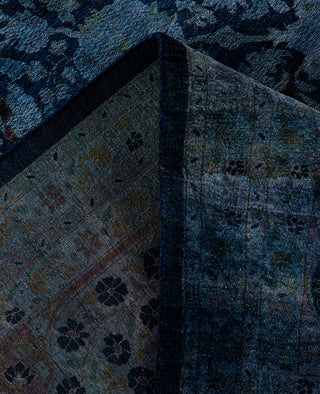 Overdyed Hand-Knotted Wool Modern-Contemporary Purple Area Rug 9' 1" x 12' 6"