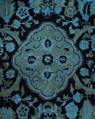 Contemporary Hand-Knotted Overdyed Black Area Rug 10' 0" x 13' 10"
