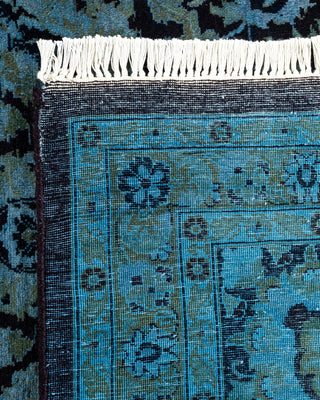 Contemporary Hand-Knotted Overdyed Black Area Rug 10' 0" x 13' 10"