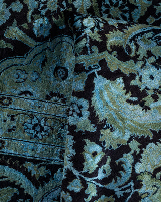 Contemporary Hand-Knotted Overdyed Black Area Rug 10' 0" x 13' 10"