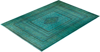 Contemporary Fine Vibrance Green Wool Area Rug - 9' 10" x 14' 3"