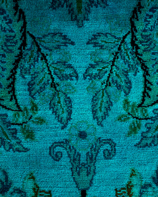 Contemporary Fine Vibrance Blue Wool Area Rug - 8' 0" x 10' 3"