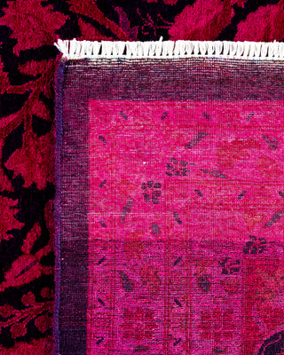 Modern Overdyed Hand Knotted Wool Pink Area Rug 9' 2" x 12' 4"
