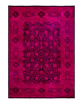 Contemporary Fine Vibrance Purple Wool Area Rug 9' 2" x 12' 4"