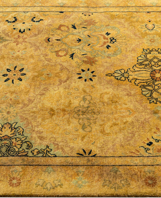 Overdyed Hand-Knotted Wool Modern-Contemporary Yellow Area Rug 2' 8" x 4' 6"