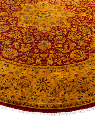 Overdyed Hand-Knotted Wool Modern-Contemporary Gold Area Rug 8' 3" x 8' 5"