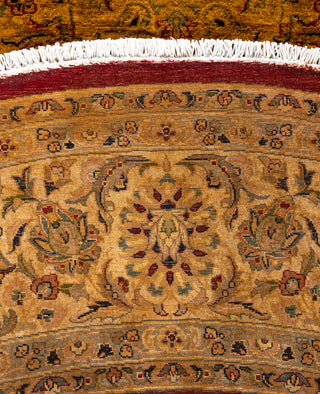 Overdyed Hand-Knotted Wool Modern-Contemporary Gold Area Rug 8' 3" x 8' 5"