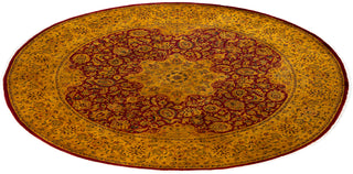 Overdyed Hand-Knotted Wool Modern-Contemporary Gold Area Rug 8' 3" x 8' 5"
