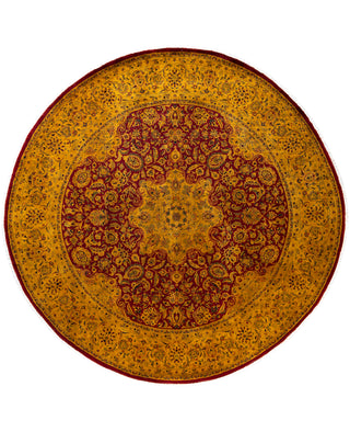 Overdyed Hand-Knotted Wool Modern-Contemporary Gold Area Rug 8' 3" x 8' 5"