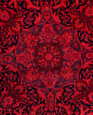Overdyed Hand-Knotted Wool Modern-Contemporary Pink Area Rug 8' 1" x 8' 4"