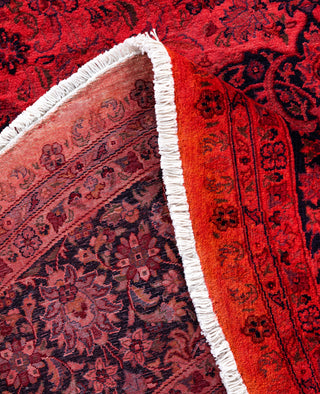 Overdyed Hand-Knotted Wool Modern-Contemporary Pink Area Rug 8' 1" x 8' 4"