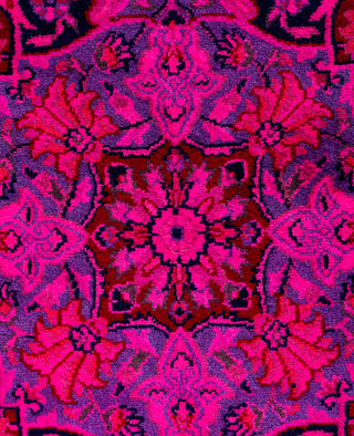 Overdyed Hand-Knotted Wool Modern-Contemporary Pink Area Rug 8' 1" x 8' 4"