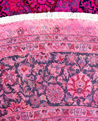 Overdyed Hand-Knotted Wool Modern-Contemporary Pink Area Rug 8' 1" x 8' 4"