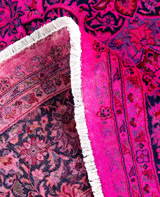 Overdyed Hand-Knotted Wool Modern-Contemporary Pink Area Rug 8' 1" x 8' 4"