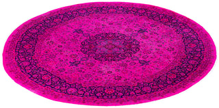 Overdyed Hand-Knotted Wool Modern-Contemporary Pink Area Rug 8' 1" x 8' 4"