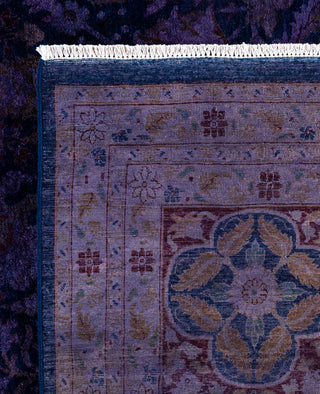 Overdyed One-of-a-Kind Wool Purple Area Rug 9' 1" x 12' 5"