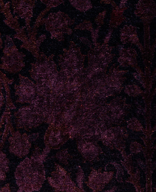 Contemporary Overdyed Wool Hand Knotted Purple Area Rug 4' 2" x 6' 3"