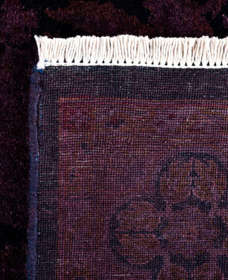 Contemporary Overdyed Wool Hand Knotted Purple Area Rug 4' 2" x 6' 3"