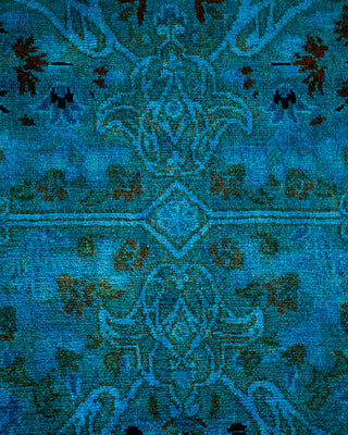 Contemporary Hand Knotted  Blue Square Area Rug 8' 0" x 8' 2"