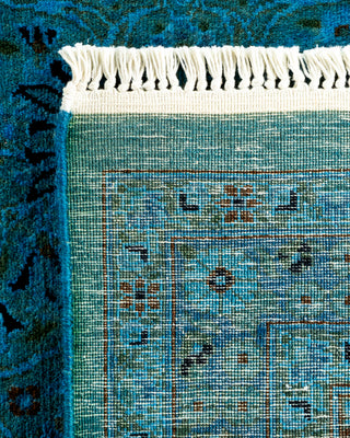 Contemporary Fine Vibrance Blue Wool Area Rug - 8' 0" x 8' 2"