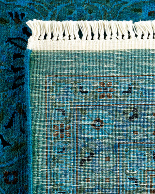 Contemporary Hand Knotted  Blue Square Area Rug 8' 0" x 8' 2"